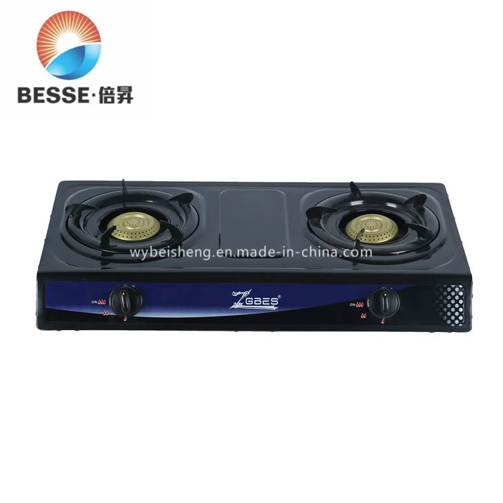 Blue Fire Gas Stove Black Panel LPG Cooker