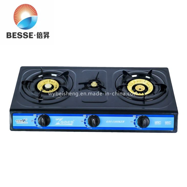 High Grade Triple Burner Silver Gas Stove (ZG-3075)