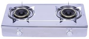 Uzpilde par cenu, nerūsējošā tērauda gāzes plīts / plīts, 2 dzelzs degļi