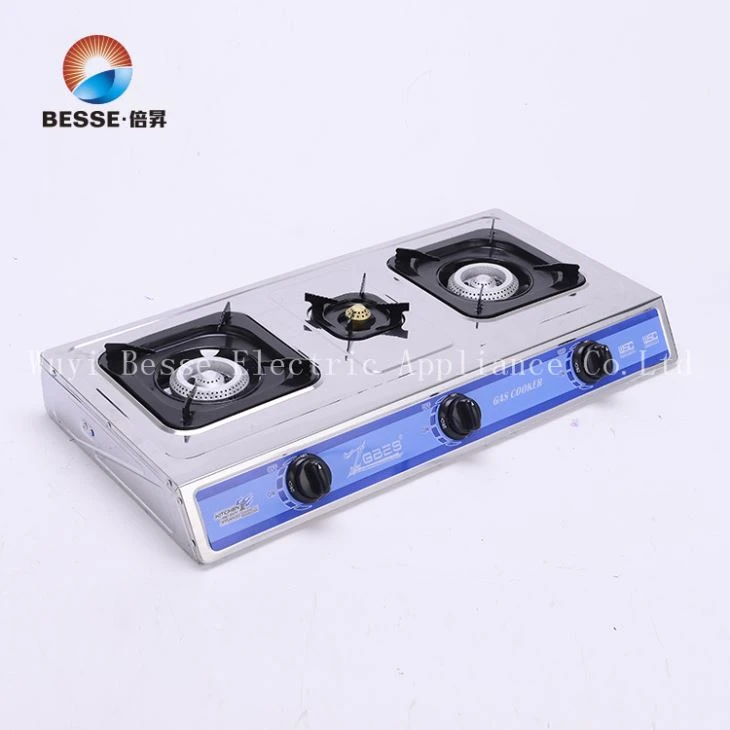 Square Waterpan Gas Stove Stainless Steel